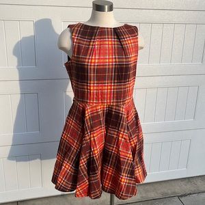 Autumn Plaid Closet London Twirl Dress